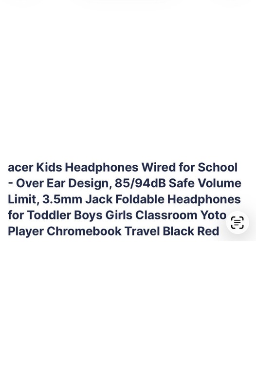 Acer Kids Wired Over-Ear Headphones 3.5mm Foldable Volume Control Red/Black gallery