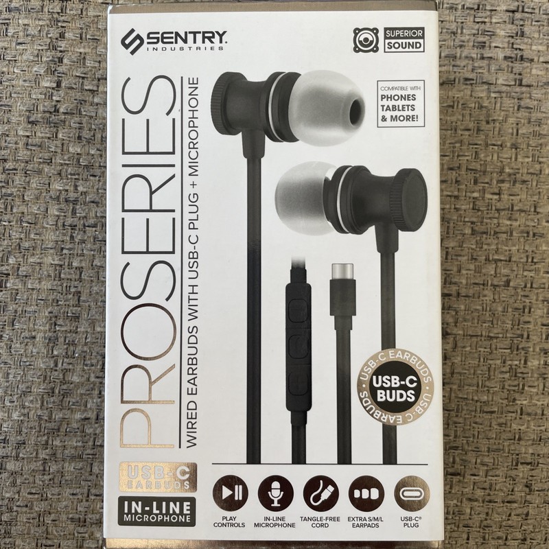 Sentry Pro Series Earbuds with USB-C Plug and Microphone (IC885)