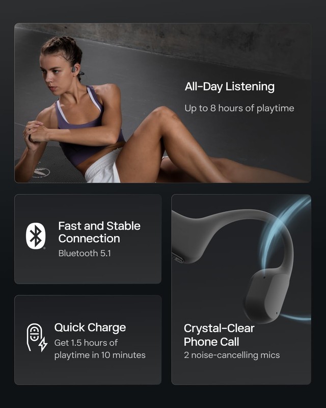 Shokz OpenRun Mini AfterShokz Aeropex Mini -Bone Conduction Open-Ear Bluetoot... gallery