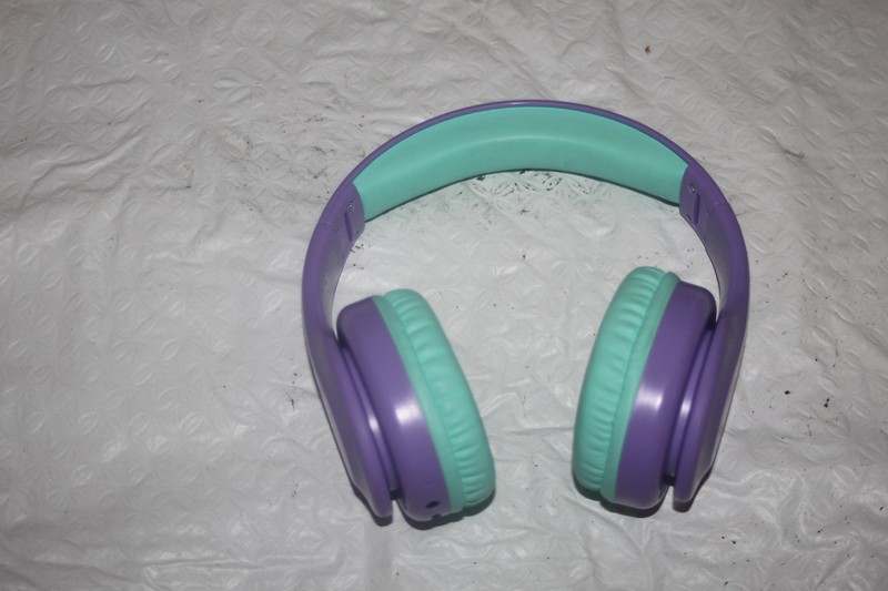 JoySpark T5 Wireless & Wired Bluetooth Headphones Purple Aqua 40mm Over-Ear