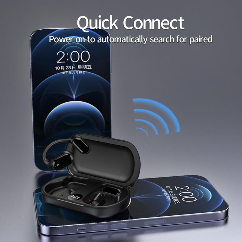 Wireless Bone Conduction Headphones Bluetooth 5.3 Wireless Headset Earbuds USA gallery