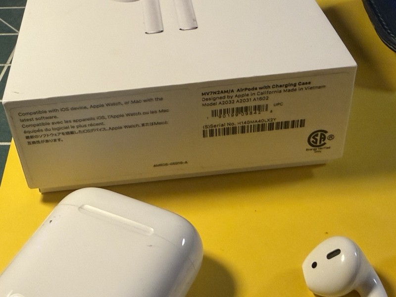 LOT OF 2 PAIRS Apple AirPods 2nd Gen w/Charging Case A1602 A2032 A2031 +CASES gallery