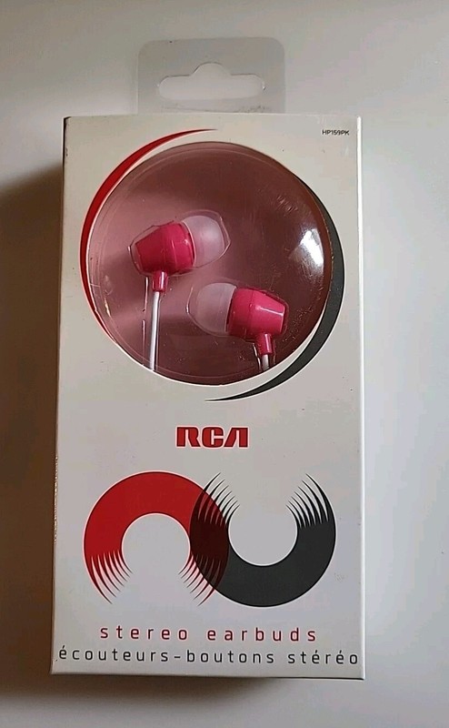 RCA HP159PK Stereo Earbuds, Pink
