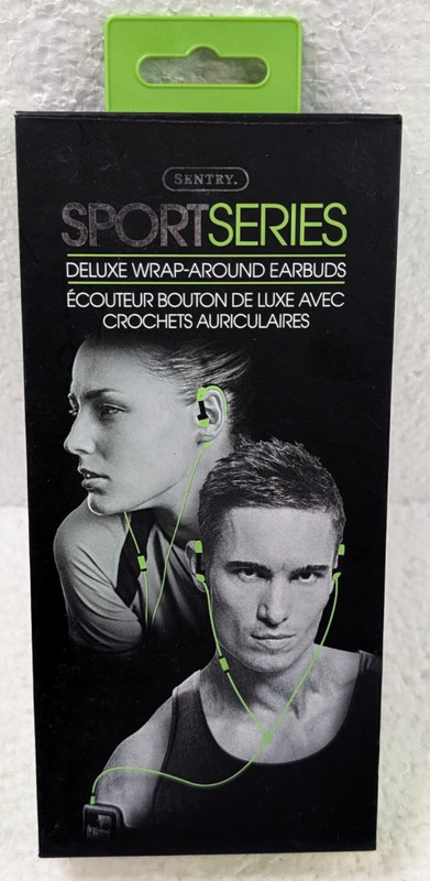 Sentry Warp Around Over Earbud Headphones w/ Mic Sport Series Run Excercise Soft