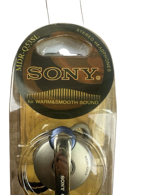 Vintage Sony MDR-Q53SL Stereo Headphones Clip On Earphones Sealed NOS gallery
