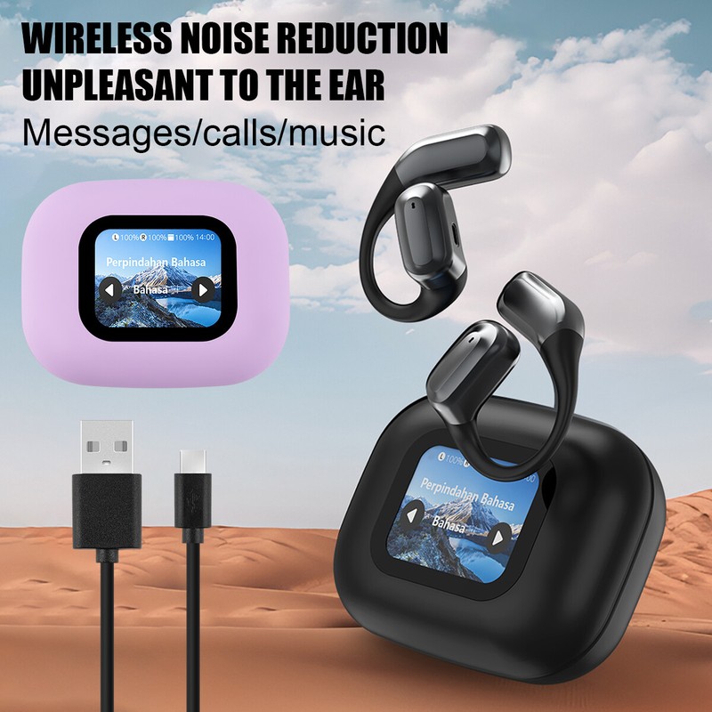 NEW! Bluetooth AI Translator Earbuds 144+ Language Real Time Translate Earphones gallery