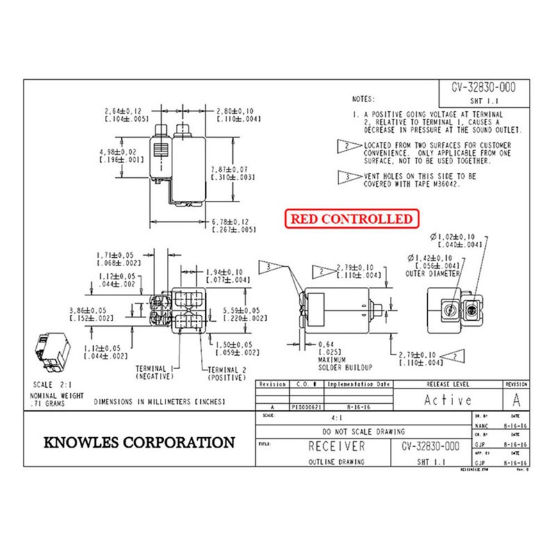 2pcs Knowles GV-32830 Quad Balanced Armature Driver BA Speaker Receiver DIY IEM gallery