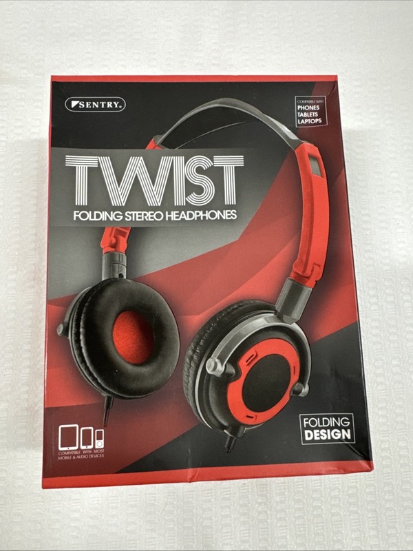 Sentry Twist Folding Stereo Wired Headphones HO425 – New & Sealed!