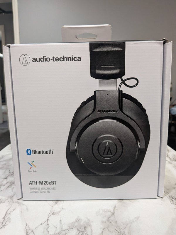 Audio-Technica ATH-M20XBT Wireless Over-Ear Bluetooth Headphones – Black (New)