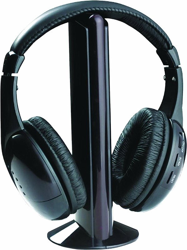 Sly Electronics SLH200W: Wireless & Transmitter 6 in 1 Headphones – Black