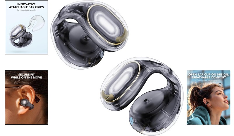 Enhanced Comfort Soundcore C30i Clip-On Earbuds with Attachments & 30 Hour Play gallery