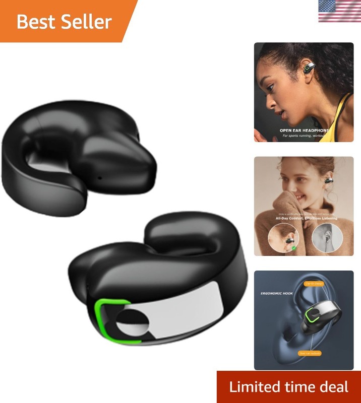 Single Ear Open Ear Clip Headphones for Comfort – Perfect for Running & Workouts