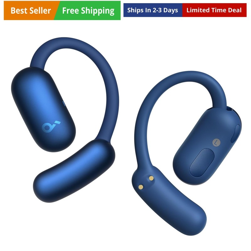 AeroFit 2 by , Open-Ear Headphones, Real-Time Translation Earbuds, 4 Adjustab…