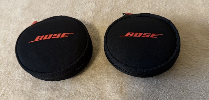 Bose SoundSport Earbuds Black Carrying Case with Genuine Round Zipper