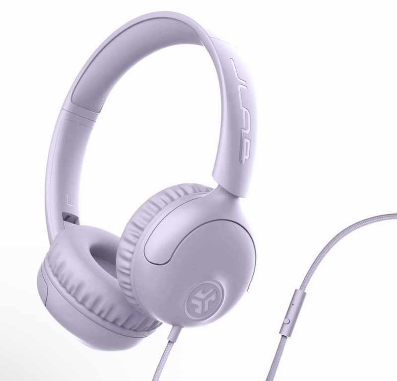 JLab Studio 2 Wired On-Ear Headphones Lilac 3.5mm Mic Cloud Foam New