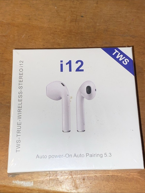 Tws i12 5.3 Wireless Bluetooth Earbuds Auto Pairing Touch Control White
