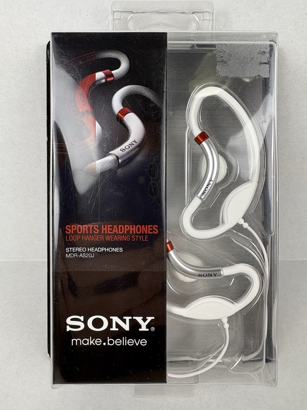 Sony MDR-AS20J Sports Loop Hanger Headphones NEW