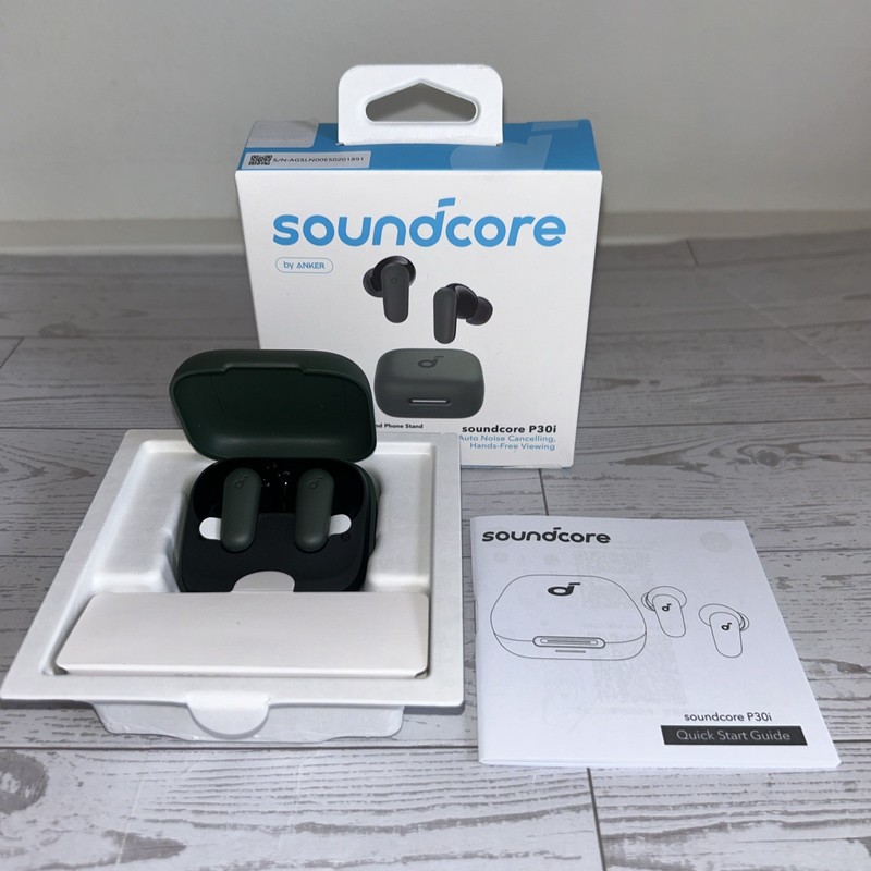Sound Core P30i Noise Cancelling Wireless Earbuds Green Color. 2n1 Charger Case