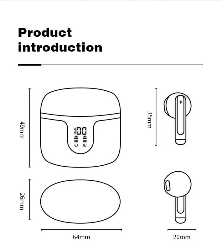 Bluetooth Headset 5.0 TWS Wireless Earphones Earbuds Headphones Stereo Ear Hook gallery