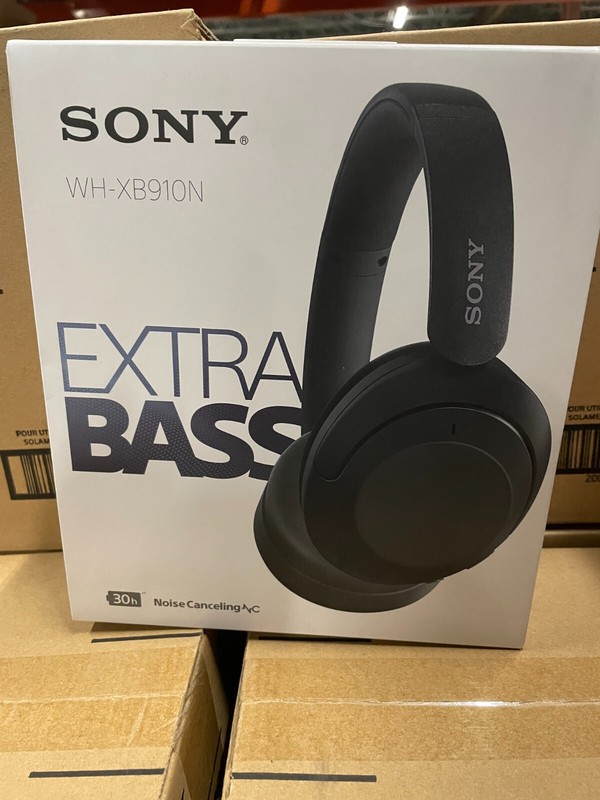 Sony – WH-XB910N Wireless Noise Cancelling Over-The-Ear Headphones – Black