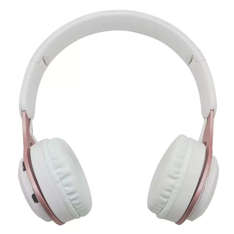 Premium Foldable Wireless Headphones - Color Rose Gold and White - Gabba Goods gallery