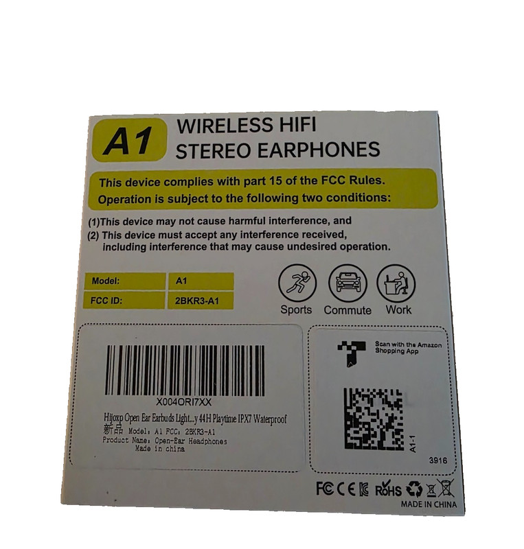 A1 Open Clip-on Wireless HIFI Stereo Earbuds Powerful Sound gallery