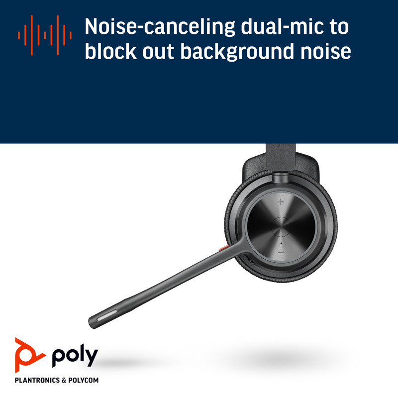 Poly Voyager 4310-M UC Headset +USB-A to USB-C Cable +BT700 dongle gallery