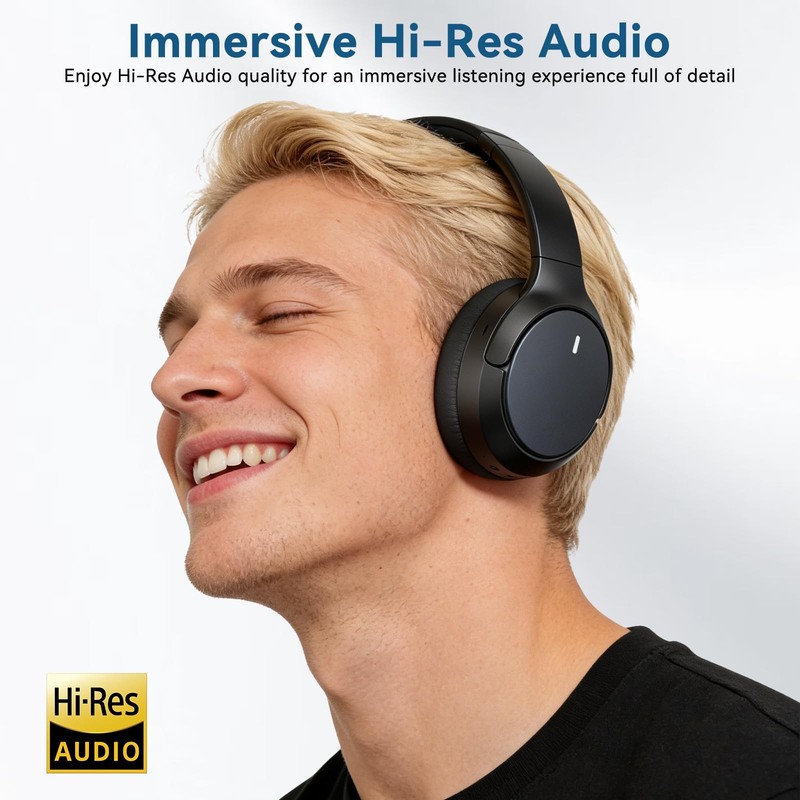 Hybrid ANC Wireless Over-Ear Headphones, 100H Playtime, Hi-Res Audio, Bluetoo... gallery
