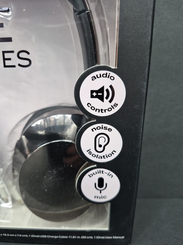 Prime Audio Shine Headphones, Black Chrome Bluetooth Noise Isolation, Built... gallery