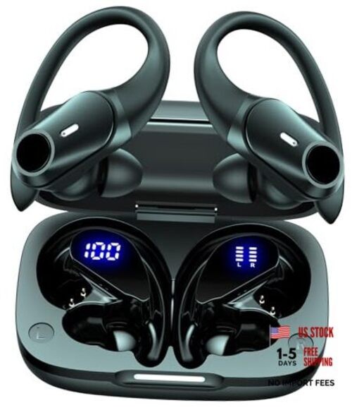Black 80H Bluetooth Earbuds with Active Noise Cancelling – Wireless – Bluetooth
