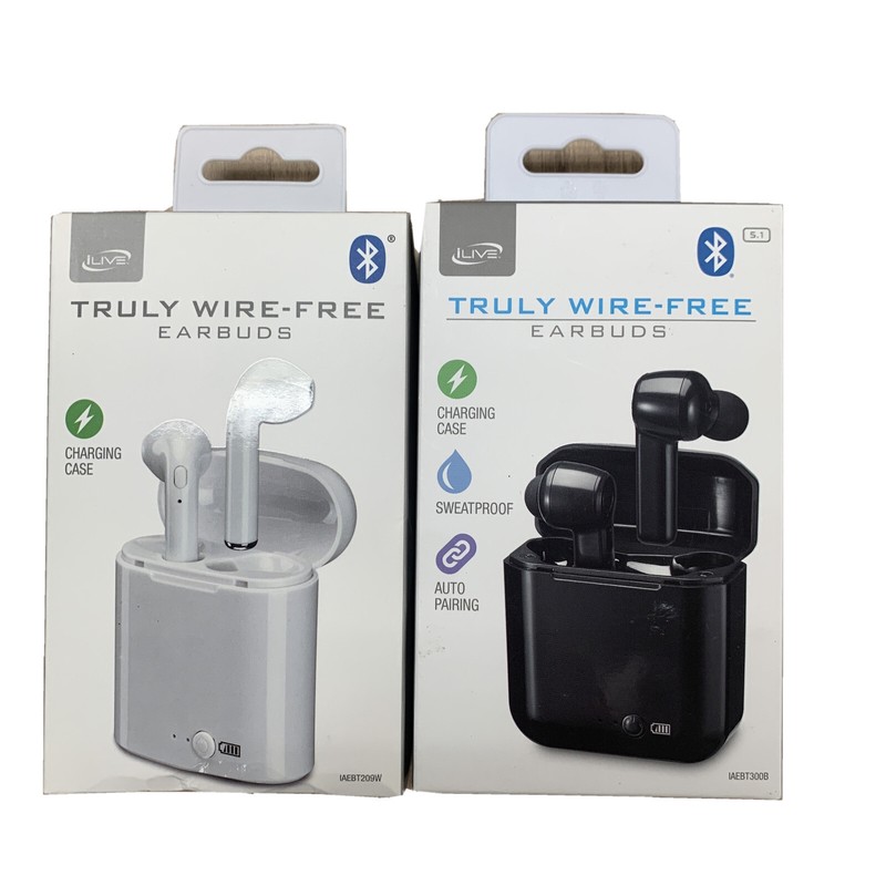 Truly Wire-Free Earbuds Charging Case Sweatproof Auto Pairing Bluetooth MIC