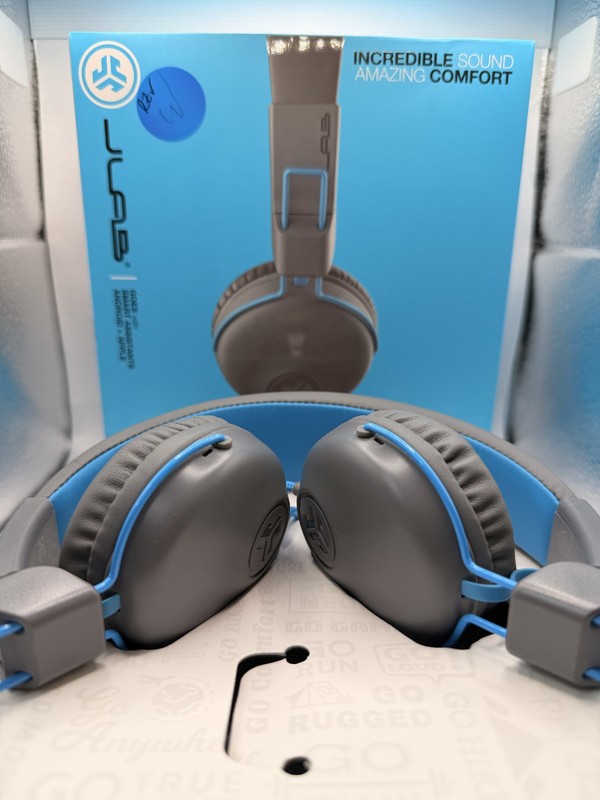 JLab Studio Pro Over the Ear Wired Headphones – Gray & Blue