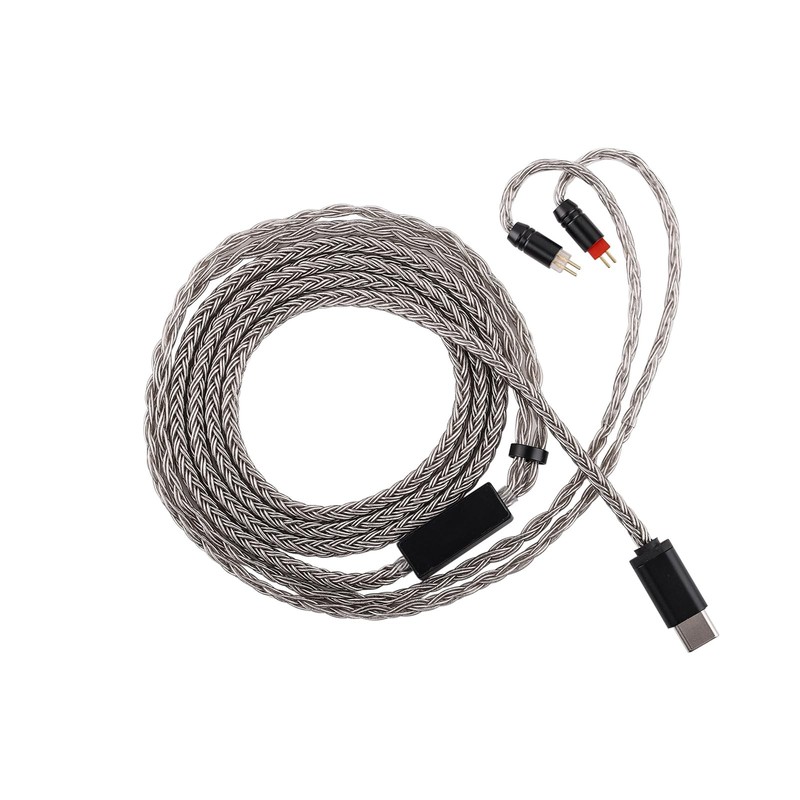 Tripowin Zonie HiFi in-Ear Monitor Upgrade Cable, with Omni Mic, 16-Core Silv…