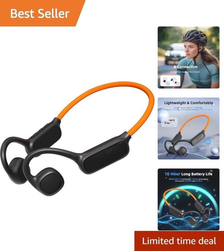 Comfortable Open Ear Air Conduction Headphones – Perfect for Cycling and Running
