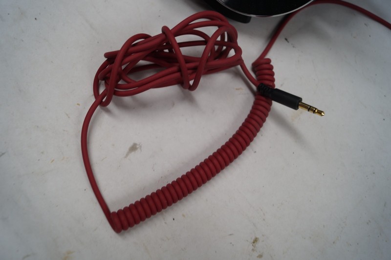 OneOdio Pro 10 Wired DJ Headphones w Red Adapter Cord Black Silver WORKING B232 gallery