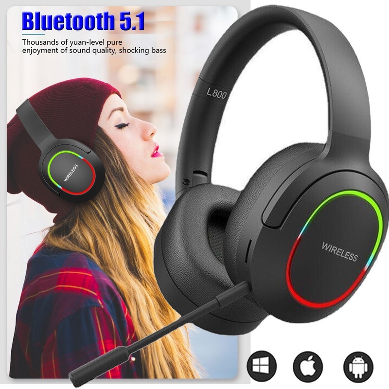 Bluetooth Headphones Wireless Foldable Stereo Earphones Super Bass Headset Mic