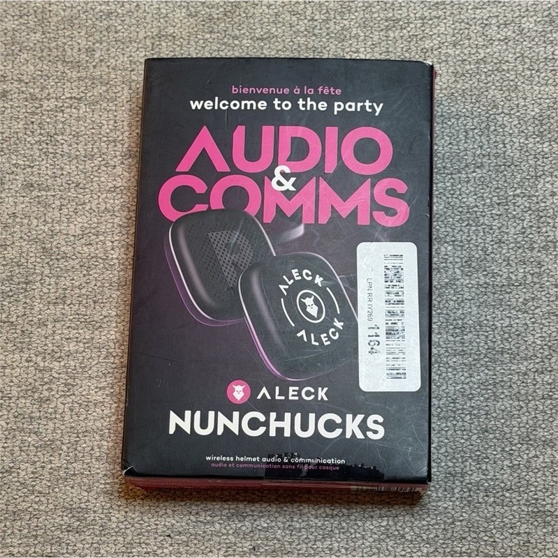 Aleck Nunchucks Wireless Helmet Audio & Communication System New Open Box