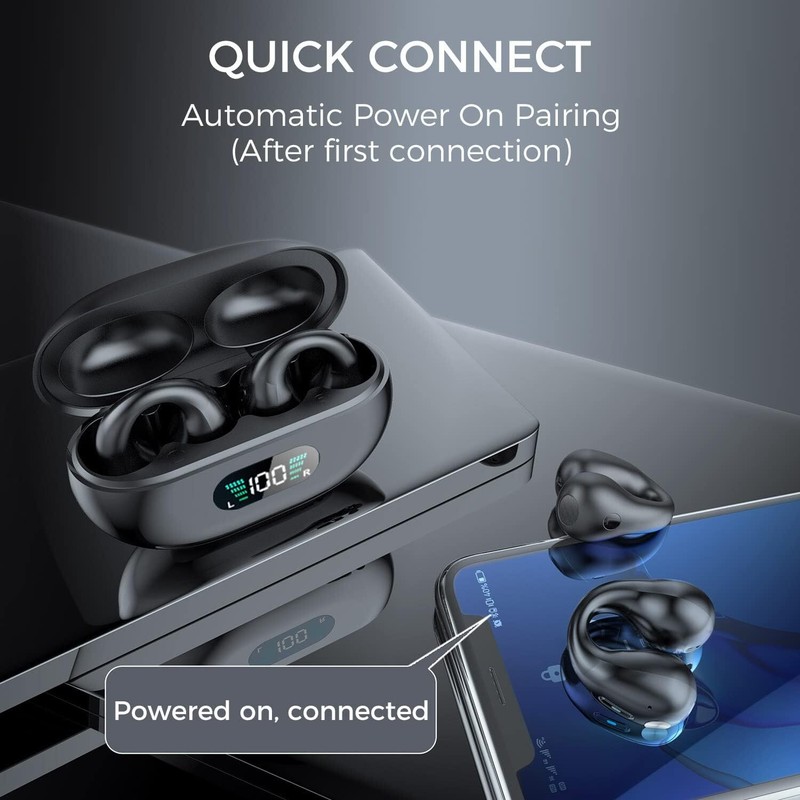 Wireless Bluetooth 5.3 Headset TWS Earphones Earbuds Ear Hook Stereo Headphone gallery