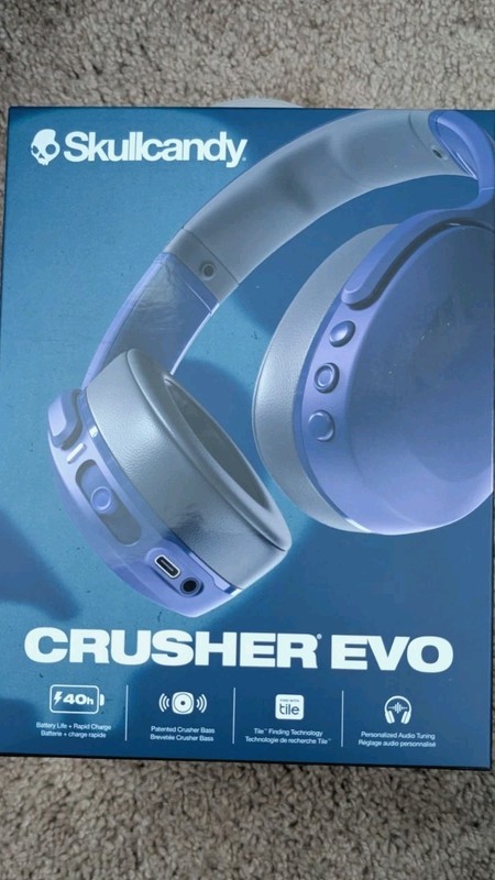 Skullcandy – Crusher Evo Over-the-Ear Wireless Headphones – Midnight Blue