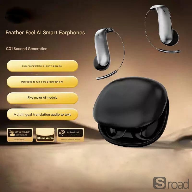 Open Ear Bluetooth Headphones Air Conduction Wireless Ear Hook ANC 48H IPX5