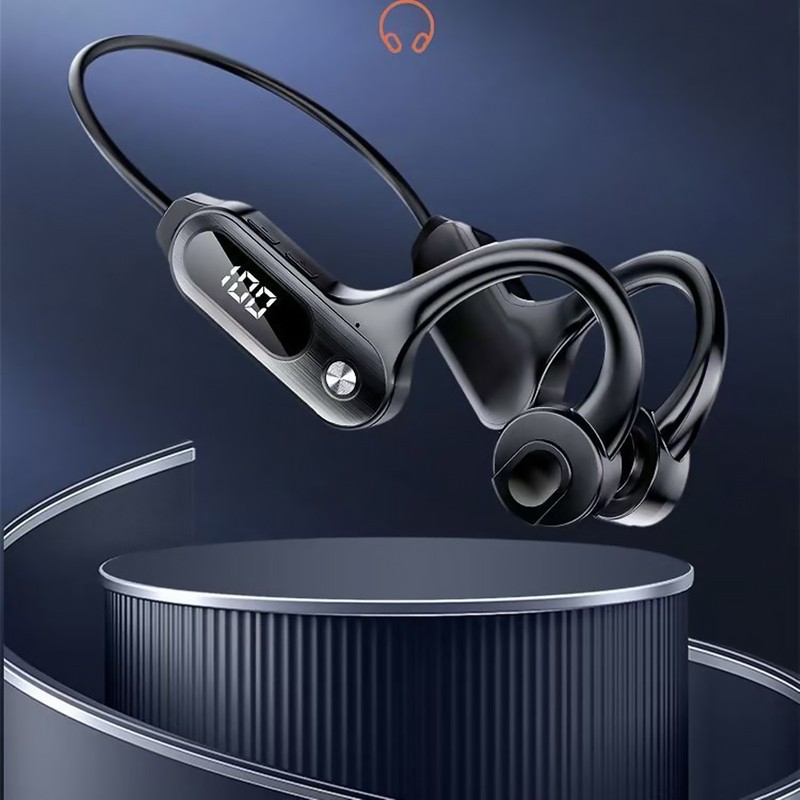 LED Digital Screen Bone Conduction Headphones Simple Operation 300mah Commute gallery