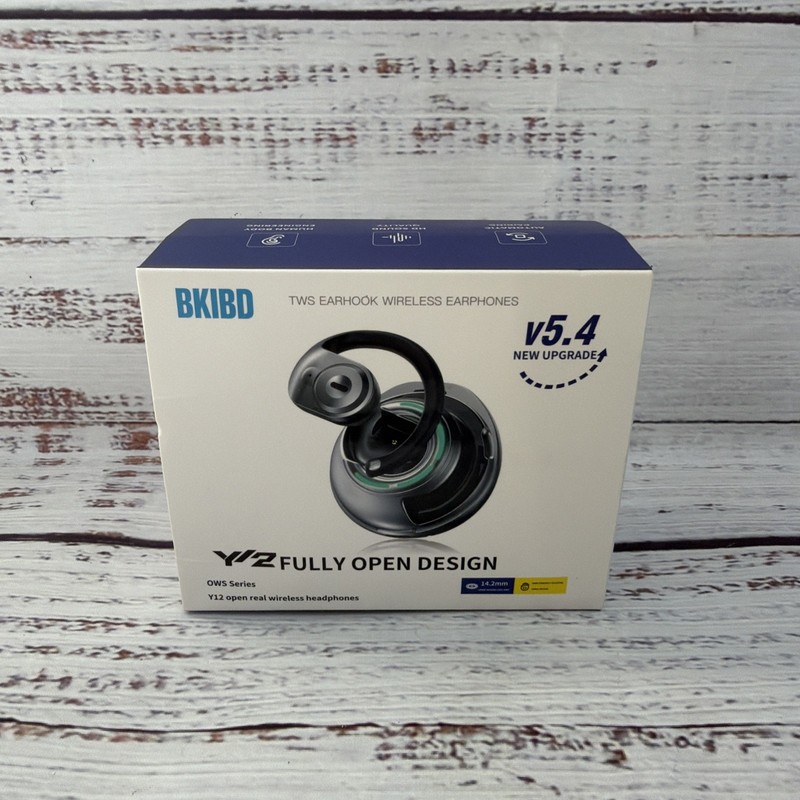 Bluetooth wireless hooked Headphones – Ear Buds Hi-Res v5.4 IOS Android BLACK