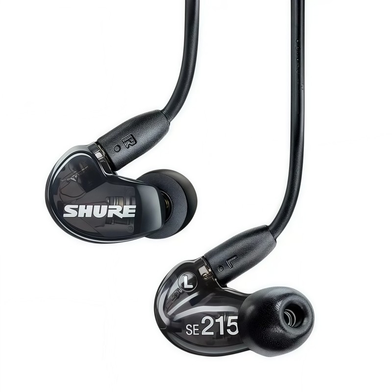 Shure SE215 Sound Isolating Wired Earphones In-Ear 3.5mm Jack Headphones Black