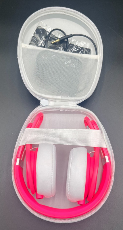 Beats by Dr. Dre MIXR Over the Head Headphones Neon Pink Wired w/ Case Tested