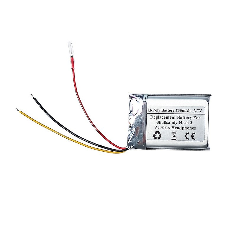 500mAh 3.7V Replace Battery for Skullcandy Hesh 3 Wireless Headphones, FT822132P
