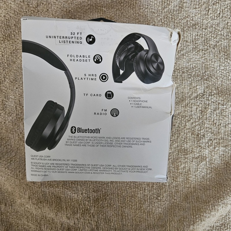 iJoy Bluetooth Muse Earphones Over Ear Foldable Headset FM Radio (LIGHT BLUE!) gallery