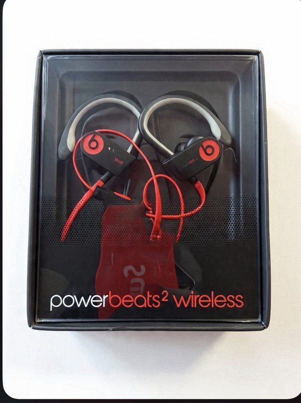 Beats by Dr. Dre Powerbeats 2 Wireless Bluetooth In-Ear Headphones Black Red