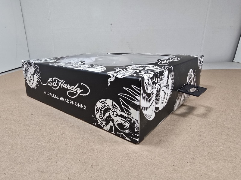 New Ed Hardy Wireless Headphones White Love Kills Slowly Tattoo Bluetooth gallery