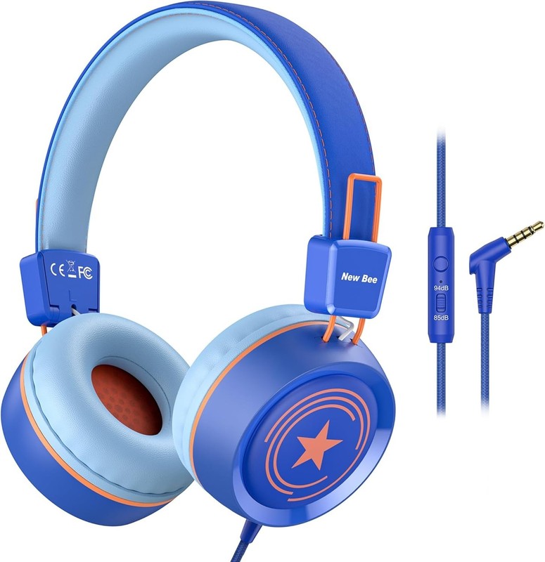 Safe Volume Kids Headphones KH20 with Microphone - Foldable & Lightweight 85dB gallery