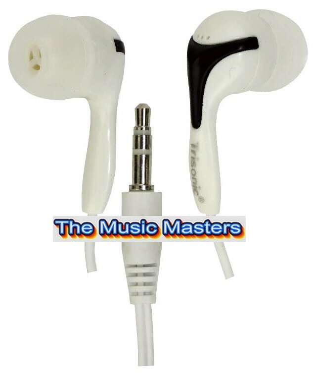 Wired 3.5mm In-Ear Stereo Earbuds Earphones Audio Headphones Headset White